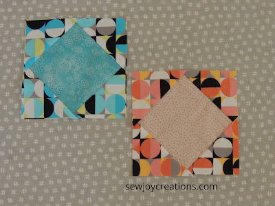 Square in a square blocks made with different techniques 2 ways to make square in a square pieced blocks
