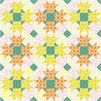 baby size of Dazzle quilt in Good Vibes fabric Dazzle quilt Good Vibes baby quilt
