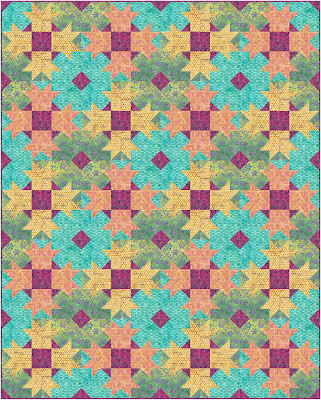 Dazzle quilt pattern Sew Joy Creations Island Batik Savannah fabric