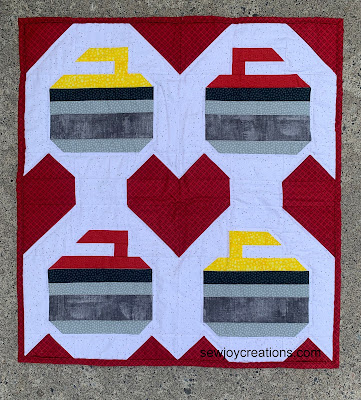 I Heart Curling wall hanging size wall hanging I Heart Curling pattern