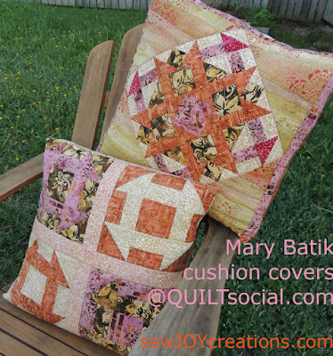 Churn Dash Batik Cushion Covers