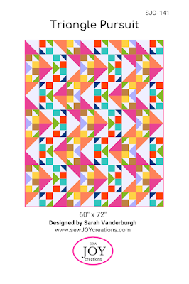 Triangle Pursuit pattern is available now Triangle Pursuit quilt pattern new release Sew Joy Creations