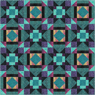 Starlight pattern Sew Joy Creations Savannah Island Batik Fabric