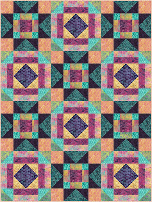 Starlight pattern Sew Joy Creations Savannah Island Batik Fabric
