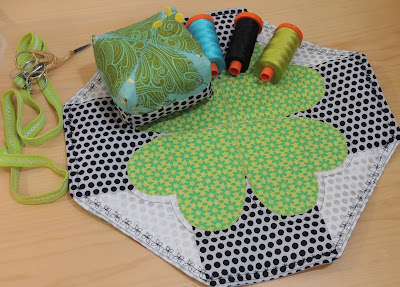 charm square tabletopper shamrock QUILTsocial