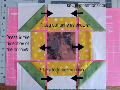 sunflower block lay out for assembly layout assembly sunflower block