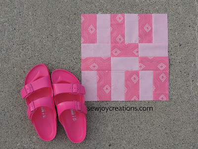 pink block with pink shoes pink august monthly color challenge block