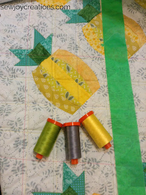 aurifil thread on pineapple quilt aurifil thread on mini pineapple quilt