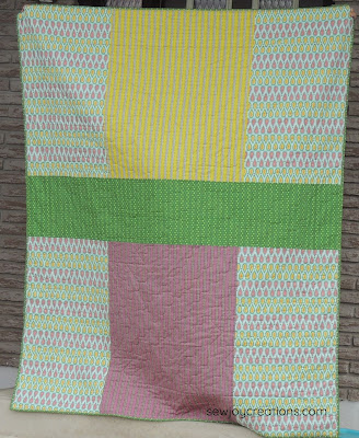 back of quilt Oh My Stars quilt