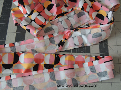 binding prep ironed seams