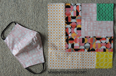mask quilt fabric quilt block b Dropping In quilt