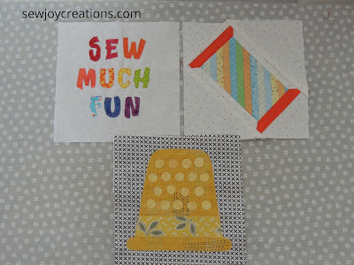completed first 3 blocks Sew Much Fun tour