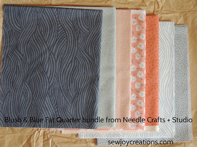 Blush and Blue Fat Quarter Bundle blush and blue fat quarter bundle needle crafts and studio