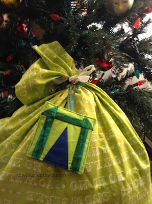 use it as a gift tag quilted ornament quilted gift tag midnight churn dash ornament