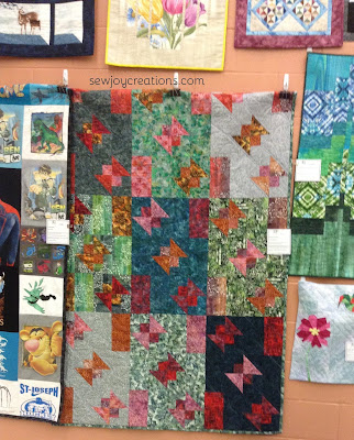 Blissful Butterflies at quilt show Blissful Butterflies Banyan Batiks