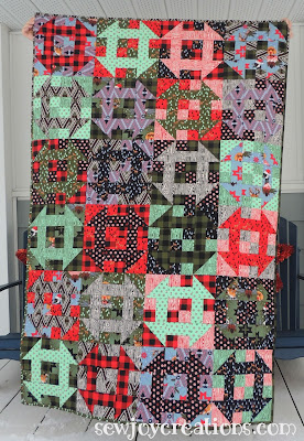 Holiday Homies fabric in Churn Baby Churn quilt by sewjoycreations