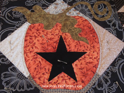 closeup hw pumpkin block