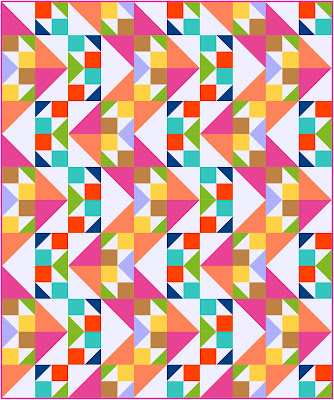 Triangle Pursuit original design quilt pattern Triangle Pursuit EQ8 image Sew Joy Creations