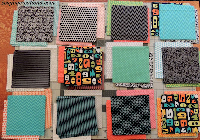 pairs of background fabrics with dark churn fabrics