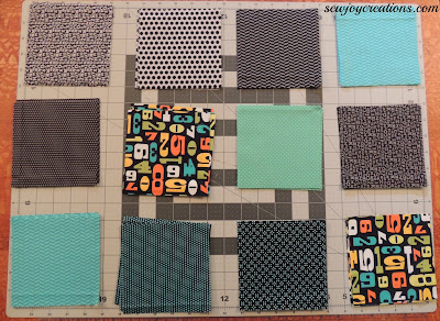 twelve dark fabrics selected for churn dashes