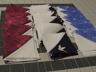 Week 3 hsts half square triangles Dazzle Quilt along