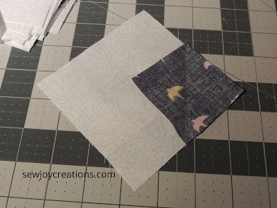 corner squares Dazzle Quilt along Sew Joy Creations