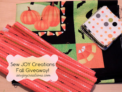 I made up this fun little kit and now I plan to give it away! Panel with mini charms for fall give away