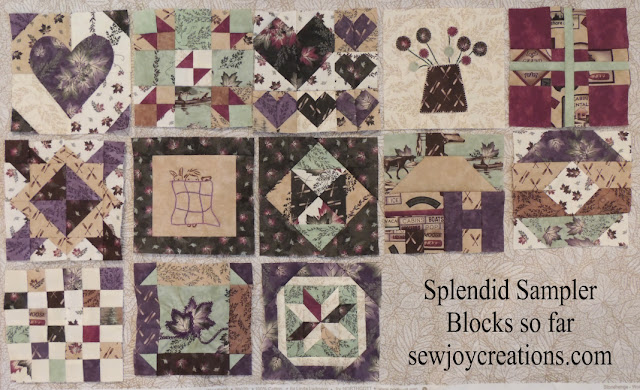 Splendid Sampler blocks I have finished so far splendid sampler blocks done end of april