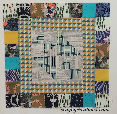 October's block let me use up some leftover bits of fabric My Secret Garden by Pat Sloan October block
