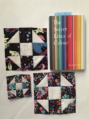 white shoo fly blocks Secret Lives of Colour quilt along