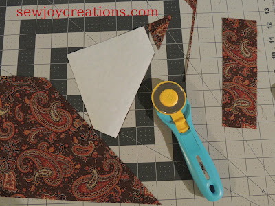 reversing template on right side of fabric reusing freezer paper template