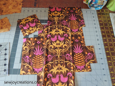 my rust fabric with pink birds rust fabric monthly color challenge patterns by jen
