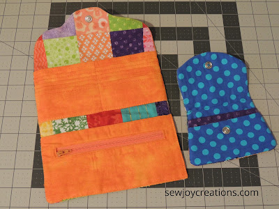 inside of wallets are bright and happy too inside quilted wallets made with bright scraps
