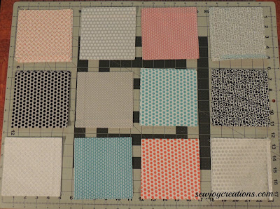 light fabrics chosen for main block design