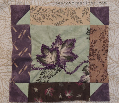 machine chain stitch embroidery - tight tension pulled the fabrics splendid sampler block 11