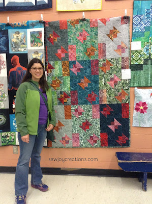 me with my quilt quilter with butterfly quilt