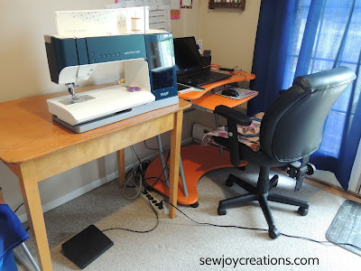 sewing room setup table desk