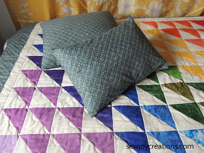 pillows to go with the rainbow quilt coordinating pillows