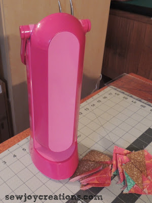 A new PINK task light for my sewing space! pink ott light closed