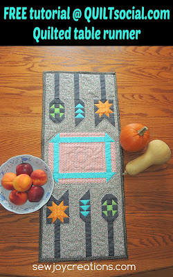 Quilted table runner tutorial at QUILTsocial Tutorial - Quilted table runner
