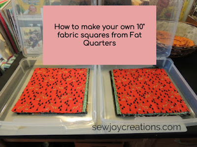 tutorial cut your own 10 inch fabric squares