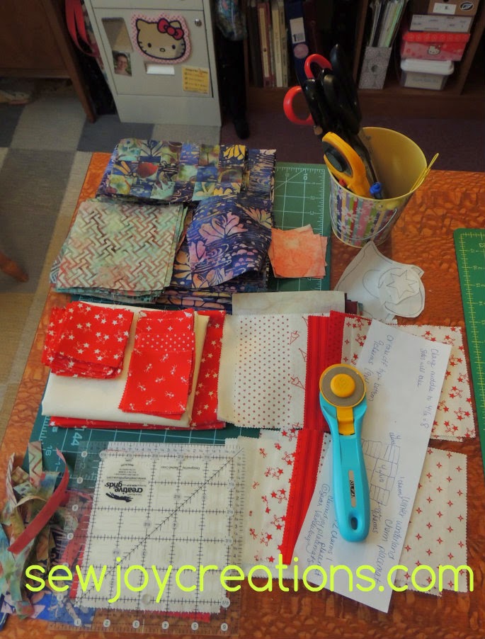 W.I.P. Mini 9 patch batiks