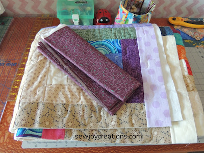purple binding fabric