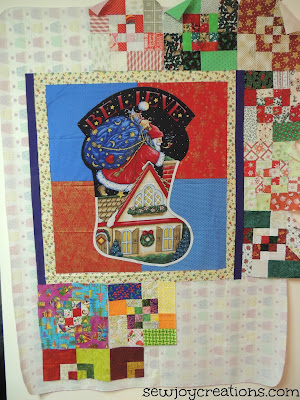 The Start of my Birthday Block Christmas Quilt