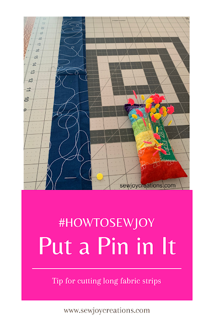 pin this tip for cutting long strips of fabric with your cutting mat pin in fabric cutting mat long strip cutting tutorial