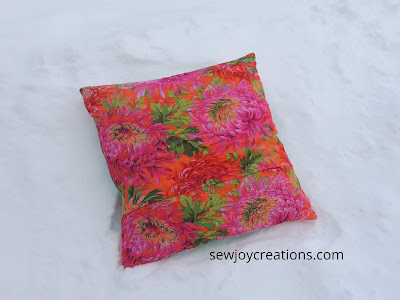 reverse side of turnabout patchwork cushion kaffe fasset print pillow cushion