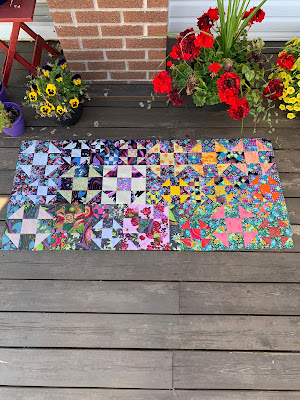 two rows Secret Lives of Colour quilt along