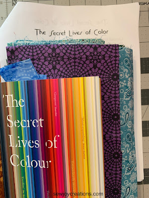 next row of fabrics in the Secret Lives of Color book Secret Lives of Color quilt fabrics