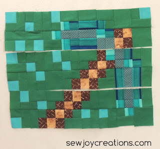 Sewing together two rows at a time kept me organized Sewing rows together two at a time