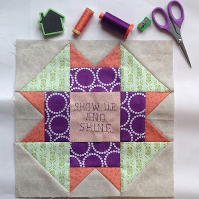#quiltblockmania Show up and shine block Sew Joy Creations